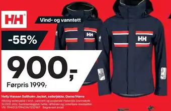 XXL Sport Helly Hansen Saltholm Jacket, seilerjakke,Dame/Herre tilbud