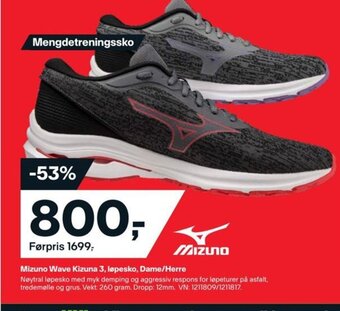 XXL Sport Mizuno Wave Kizuna 3, løpesko, Dame/Herre tilbud