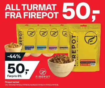 XXL Sport Firepot turmat tilbud