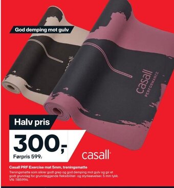 XXL Sport Casall PRF Exercise mat 5mm, treningsmatte tilbud