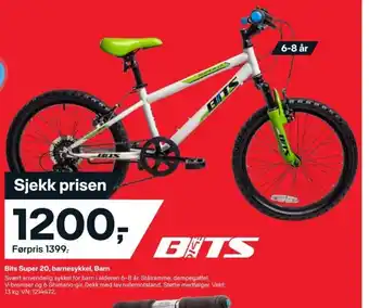 XXL Sport Bits Super 20, barnesykkel, Barn tilbud