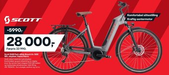 XXL Sport Scott SUB Park eRide Bosch A+ 500 Wh, elsykkel, Dame/Herre tilbud