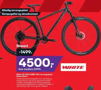 XXL Sport White XC 290 COMP 1X10, terrengsykkel, Dame/Herre tilbud