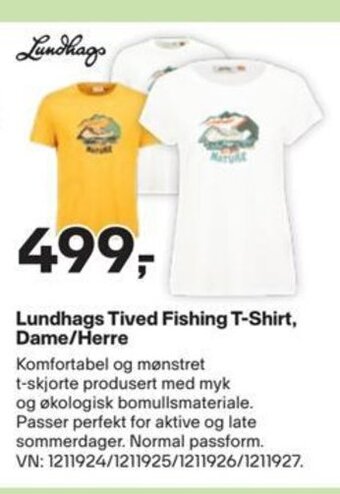XXL Sport Lundhags Tived Fishing T-Shirt, Dame/Herre tilbud