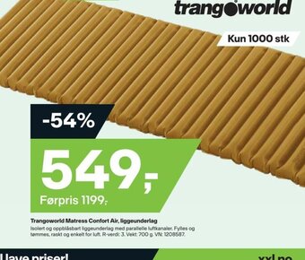 Trangoworld Matress Confort Air, liggeunderlag