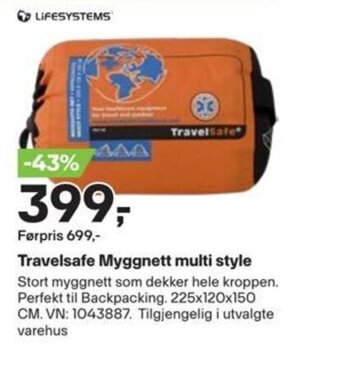 XXL Sport Travelsafe Myggnett multi style tilbud