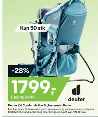 XXL Sport Deuter Kid Comfort Active SL, bæremeis, Dame tilbud