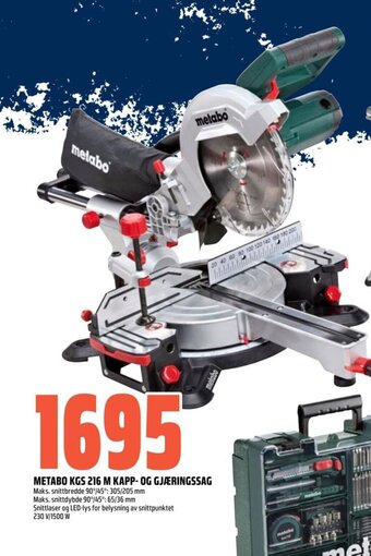 Coop Obs METABO KGS 216 M KAPP- OG GJÆRINGSSAG tilbud