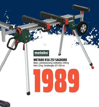 Coop Obs METABO KSU 251 SAGBORD tilbud