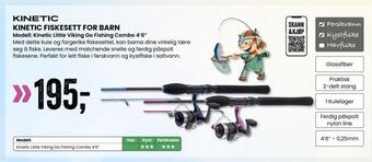 Sport Outlet Kinetic fiskesett for barn tilbud