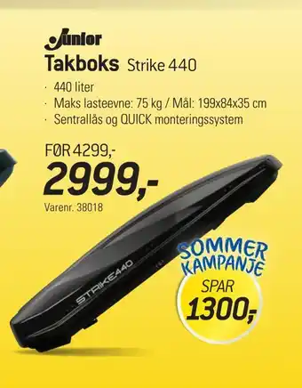 Thansen Takboks strike 440 tilbud