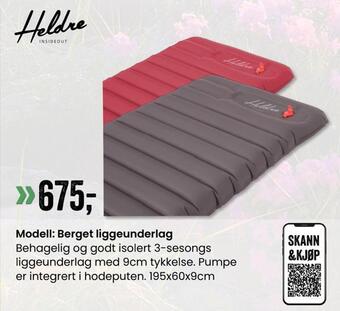 Sport Outlet Modell: berget liggeunderlag tilbud