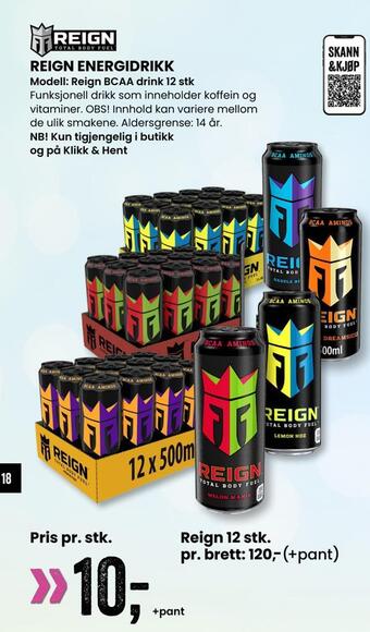 Sport Outlet Reign energidrikk tilbud