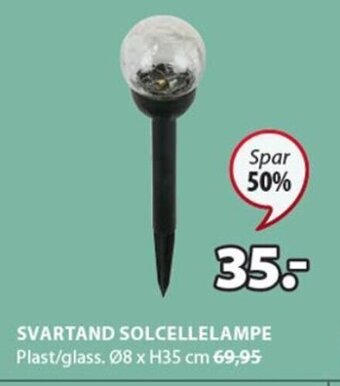 JYSK SVARTAND SOLCELLELAMPE tilbud