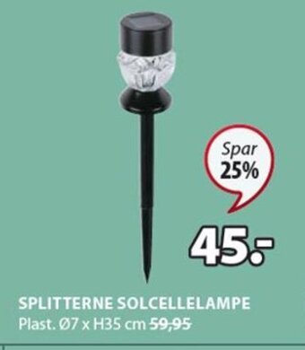 JYSK SPLITTERNE SOLCELLELAMPE tilbud