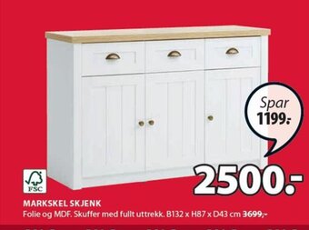 JYSK MARKSKEL SKJENK tilbud