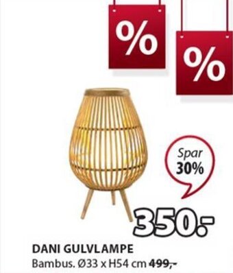 JYSK DANI GULVLAMPE tilbud