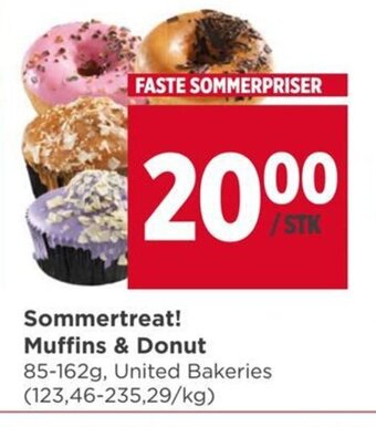 Meny Sommertreat! Muffins & Donut tilbud
