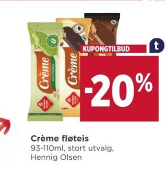 Meny Crème fløteis tilbud