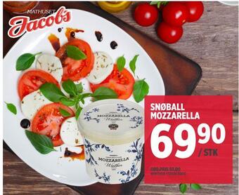 Jacobs Snøball mozzarella tilbud