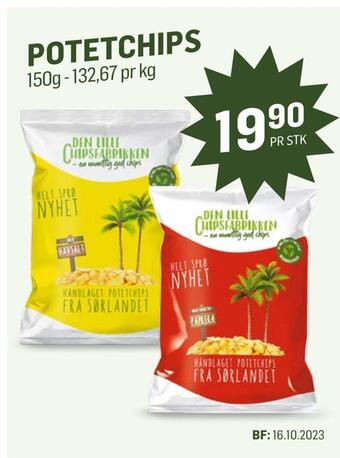 Holdbart Potetchips tilbud