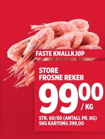 Meny Ukjent reker tilbud