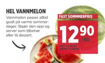 Meny Ukjent vannmelon tilbud