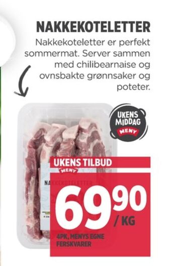 Meny Meny nakkekoteletter tilbud