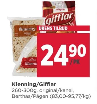 Meny Berthas kaker tilbud