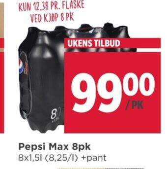Meny Pepsi max brus tilbud
