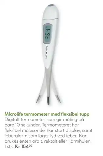Microlife termometer med fleksibel tupp