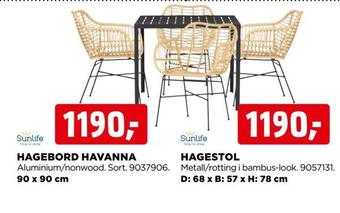 jem & fix Hagebord havanna tilbud