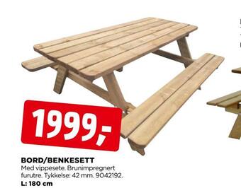 jem & fix Bord/benkesett tilbud