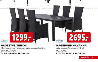 jem & fix Hagebord havanna tilbud