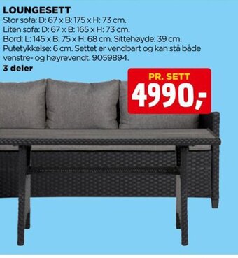 jem & fix LOUNGESETT tilbud