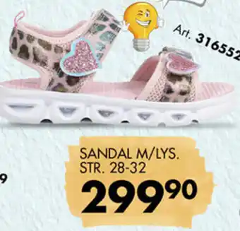 Sparkjøp SANDAL M/LYS. STR. 28-32 tilbud