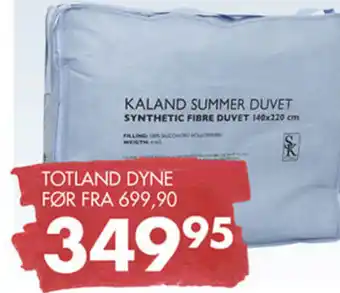 Sparkjøp TOTLAND DYNE tilbud