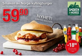 Spar Smaken av Norge kyllingburger tilbud