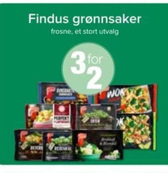 Spar Findus grønnsaker tilbud