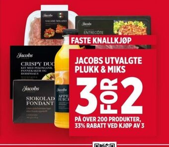 Meny JACOBS UTVALGTE PLUKK & MIKS tilbud