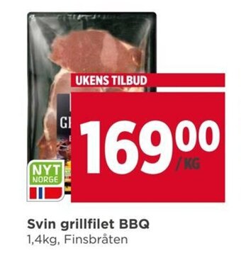 Meny Svin grillfilet BBQ tilbud