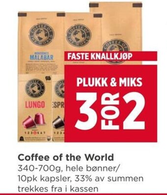Meny Coffee of the World tilbud