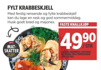 Meny FYLT KRABBESKJELL tilbud