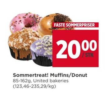 Meny Sommertreat! Muffins/Donut tilbud