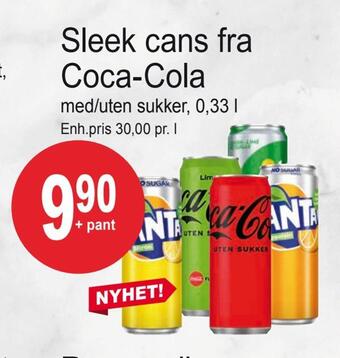 Joker Sleek cans fra coca-cola tilbud