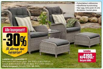 Europris Larkollen loungesett tilbud