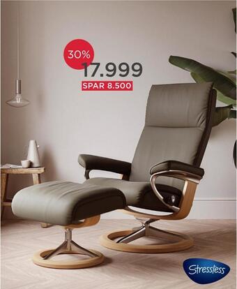 Møbelringen Stressless® aura signature hvilestol tilbud