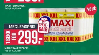 Europris Maxi toalettpapir tilbud