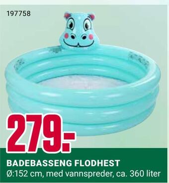 Europris Badebasseng flodhest tilbud