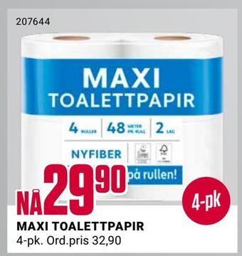 Europris Maxi toalettpapir tilbud